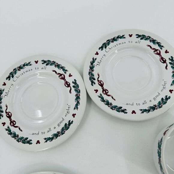 DISNEY Mickey Mouse Twas' the Night Before Christmas Cup & Saucer Cookie Plate - Picture 6 of 10